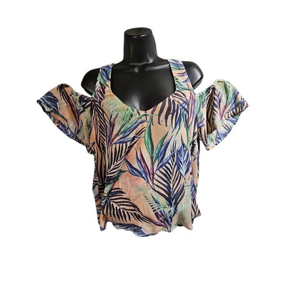 Show Me Your Mumu Tropical Off Shoulder Tank Small